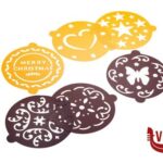 utensili vari per dolci DOLCI. STENCIL DIAMETRO CM.22 PP VARIE FORME 6PZ   3GD204 PEDRINI