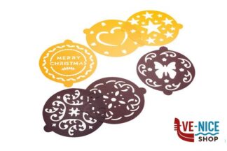 utensili vari per dolci DOLCI. STENCIL DIAMETRO CM.22 PP VARIE FORME 6PZ   3GD204 PEDRINI