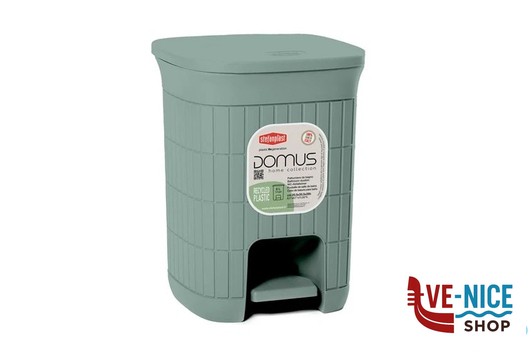 pattumiere DOMUS-PATTUMIERA BAGNO LT.6 CM20X20XH.28 GREEN TEA STEFANPLAST