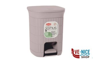 pattumiere DOMUS-PATTUMIERA BAGNO LT.6 CM 20X20XH.28 GREIGE STEFANPLAST