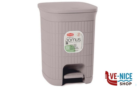 pattumiere DOMUS-PATTUMIERA LT.20 CM 31X27XH.38 GREIGE STEFANPLAST