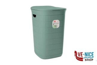 porta biancheria DOMUS-PORTABIANCHERIA LT.50 37X36XH.56 GREEN TEA STEFANPLAST