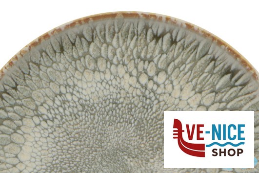 porcellana DUST-PIATTO PIANO BORDO ALTO CM.22 FF0261691740 MESA CERAMICS LDA - immagine 2