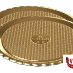 preparazione cibi EASY BAKE-SET 2 SOTTOTORTA ROTONDI ORO IN PLASTICA CM.28   15764 GUARDINI