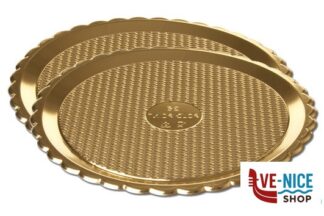 preparazione cibi EASY BAKE-SET 2 SOTTOTORTA ROTONDI ORO IN PLASTICA CM.28 15764 GUARDINI