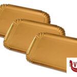 preparazione cibi EASY BAKE-SET 3 VASSOI RETTANGOLARI ORO CM.23X31   15745 GUARDINI