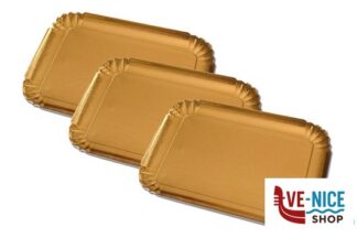 preparazione cibi EASY BAKE-SET 3 VASSOI RETTANGOLARI ORO CM.23X31 15745 GUARDINI