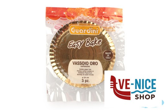 preparazione cibi EASY BAKE-SET 3 VASSOI ORO CM 24 GUARDINI - immagine 3