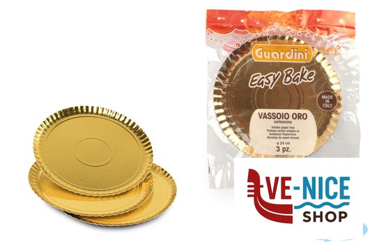 preparazione cibi EASY BAKE-SET 3 VASSOI ORO CM 24 GUARDINI - immagine 2