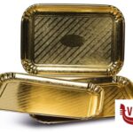 preparazione cibi EASY BAKE-SET 3 VASSOI RETTANGOLARI ORO CM.19X28 GUARDINI