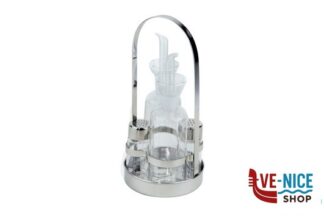 oliera/sale  pepe EASY MENAGE 4 PEZZI OLIO-ACETO-SALE E PEPE (CON AMPOLLE INCLUSE) INOX CM.12 ILSA
