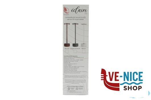 lampade ECLAIRE LITE-LAMPADA TAVOLO LED CM.8XH.30 BRONZO IMPORT TAVOLA PROFESSIONAL - immagine 4