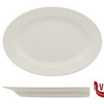 servizi ECLIPSE-PIATTO OVALE CM 32X22 A FALDA- ALLUMINA ARIANE FINE PORCELAIN