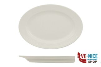 servizi ECLIPSE-PIATTO OVALE CM 32X22 A FALDA- ALLUMINA ARIANE FINE PORCELAIN