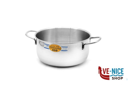 inox ECO - CASSERUOLA FONDA 2MANICI CM14 INOX 205-14 METALSOMMA