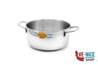 inox ECO - CASSERUOLA FONDA 2MANICI CM16 INOX 205-16 METALSOMMA