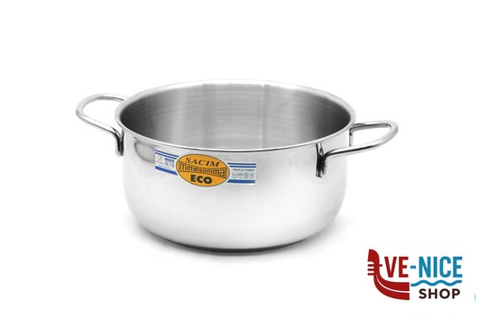 inox ECO - CASSERUOLA FONDA 2MANICI CM18 INOX 205-18 METALSOMMA