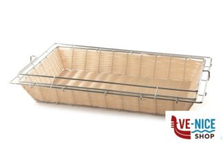 0 ECONOMIC-CESTA BUFFET POLIPROPILENE GN 1.1 CM.56,5X36XH.10 BEIGE CON FILO CROMATO -SENZA CUPOLA- 40150 APS ASSHEUER POTT GMBH E CO KG