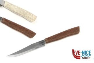 acciaio EFFETTO LEGNO-SET 6 COLTELLI BISTECCA ASSORTITI MOGANO-SBIANCATO COLTELLERIE INOX BONOMI