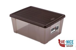altri accessori ELEGANCE BOX-XL-39X29X17H MOKA-TRASPARENTE 30850 STEFANPLAST
