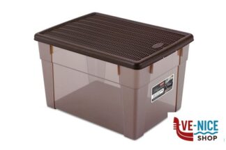 altri accessori ELEGANCE BOX-XLH-39X29X24H MOKA-TRASPARENTE 30860 STEFANPLAST