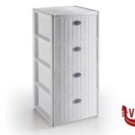 cassettiere ELEGANCE CASSETTIERA 4 CASSETTI 40X40X80H BIANCA 30400 STEFANPLAST