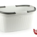 igiene e pulizia ELEGANCE CESTA CON MANICI COLORI ASSORTITI CM.35X58X29 STEFANPLAST