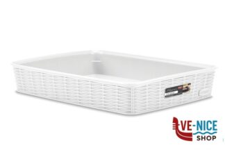 altri accessori ELEGANCE CESTINO-L-35,5X26X6H BIANCO 30950 STEFANPLAST