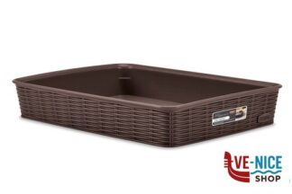 altri accessori ELEGANCE CESTINO-L-35,5X26X6H MOKA 30952 STEFANPLAST