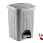 pattumiere ELEGANCE PATTUMIERA BAGNO LT 6 STONE GREY  CM.20X20X28 30130 STEFANPLAST