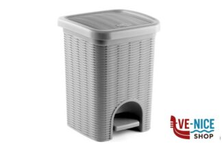 pattumiere ELEGANCE PATTUMIERA BAGNO LT 6 STONE GREY CM.20X20X28 30130 STEFANPLAST