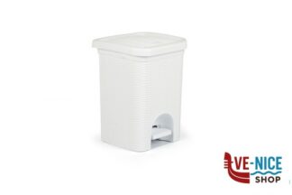 pattumiere ELEGANCE PATTUMIERA BAGNO BIANCA LT.6 CM.20X20X28 30100 STEFANPLAST