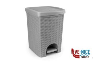 pattumiere ELEGANCE PATTUMIERA LT.20 STONE GREY CM.31X27X39 STEFANPLAST