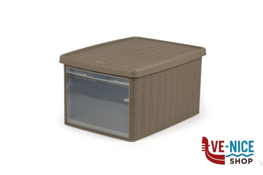 altri accessori ELEGANCE SCATOLA TORTORA CON APERTURA CM.29X39X21H 30002 STEFANPLAST