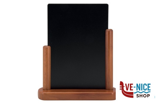 soprammobili ELEGANT - LAVAGNA DA TAVOLO, BASE IN LEGNO COLORE MOGANO MODELLO GRANDE A4 CM 27X7,1 H 32,3 ELE-M-LA SECURIT