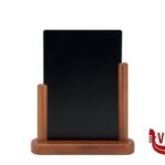 soprammobili ELEGANT - LAVAGNA DA TAVOLO, BASE IN LEGNO COLORE MOGANO MODELLO MEDIO A5 CM 20X6 H 23,3       ELE-M-ME SECURIT