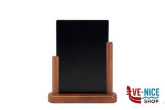 soprammobili ELEGANT - LAVAGNA DA TAVOLO, BASE IN LEGNO COLORE MOGANO MODELLO MEDIO A5 CM 20X6 H 23,3 ELE-M-ME SECURIT