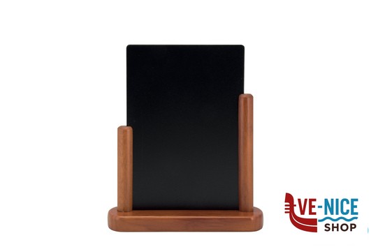 soprammobili ELEGANT - LAVAGNA DA TAVOLO, BASE IN LEGNO COLORE MOGANO MODELLO MEDIO A5 CM 20X6 H 23,3 ELE-M-ME SECURIT