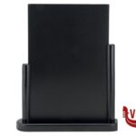 soprammobili ELEGANT - LAVAGNA DA TAVOLO, BASE IN LEGNO COLORE NERO MODELLO GRANDE A4 CM 27X7,1 H 32,3       ELE-BL-LA SECURIT