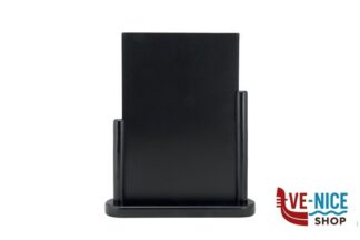 soprammobili ELEGANT - LAVAGNA DA TAVOLO, BASE IN LEGNO COLORE NERO MODELLO MEDIO A5 CM 20X6 H 23,3 ELE-BL-ME SECURIT