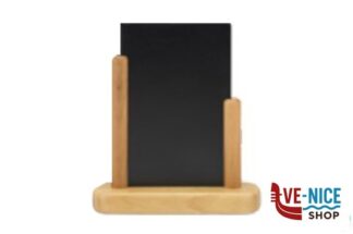 soprammobili ELEGANT - LAVAGNA DA TAVOLO, BASE IN LEGNO COLORE TEAK MODELLO GRANDE A4 CM 21X30 SECURIT