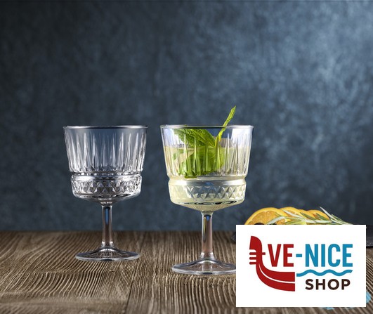 vetro ELYSIA - CONFEZIONE 4 CALICI COCKTAIL CL 26 CON STELO BASSO H.CM 13,4 PASABAHCE - immagine 3