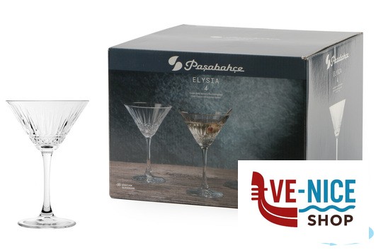 vetro ELYSIA - CONFEZIONE 4 CALICI MARTINI CL.22 440328 PASABAHCE - immagine 3