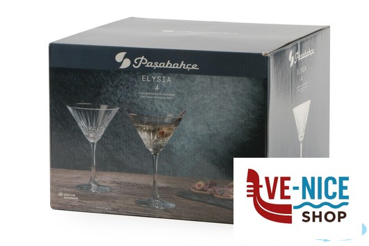 vetro ELYSIA - CONFEZIONE 4 CALICI MARTINI CL.22 440328 PASABAHCE - immagine 4