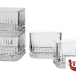 ciotolina ELYSIA - CONFEZIONE 4 COPPETTE QUADRATE IMPILABILI CL 23,5 CM 8 H.6,2 PASABAHCE