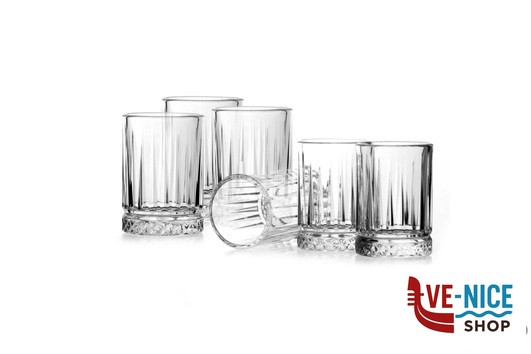 vetro ELYSIA - CONFEZIONE 6 BICCHIERI VETRO SHOT CL.6 520242 PASABAHCE