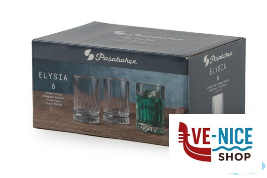 vetro ELYSIA - CONFEZIONE 6 BICCHIERI VETRO SHOT CL.6 520242 PASABAHCE - immagine 4