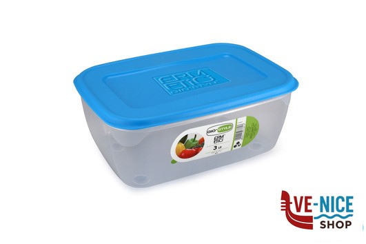 plastica ERMETICI BLU-CONTENITORE RETTANGOLARE L.3,0 CM 18X26X12 6465111-6465265 GIOSTYLE LIFESTYLE SPA