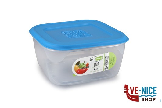 plastica ERMETICI BLU-CONTENITORE QUADRATO L.4,0- GIOSTYLE LIFESTYLE SPA