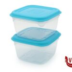 plastica ERMETICI BLU-SET 2 CONTENITOTI QUADRI L.0,5-6465286 GIOSTYLE   LIFESTYLE SPA